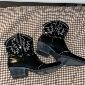 Black Western Ankle Boots
